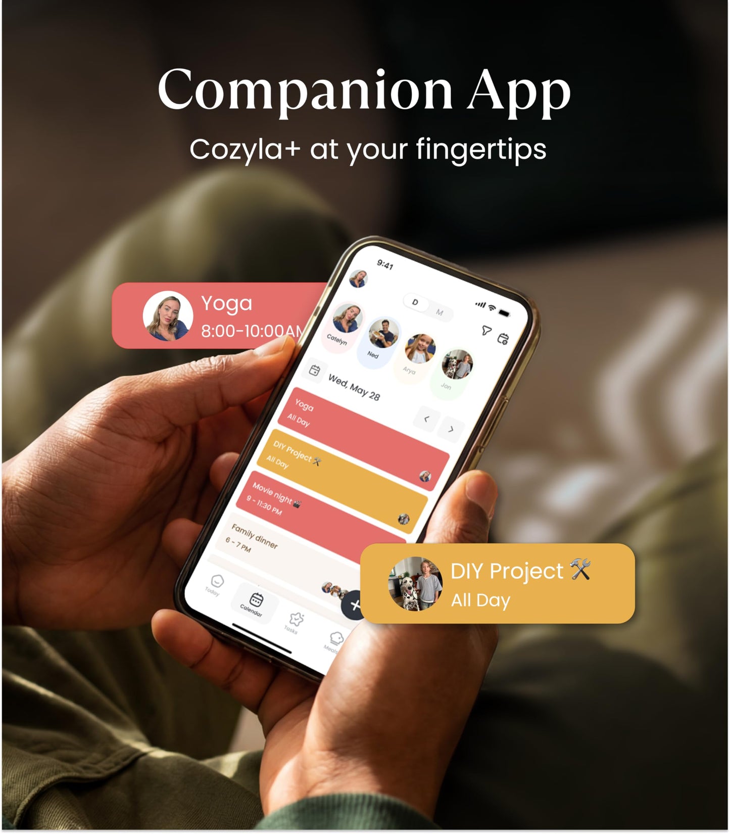 Cozyla Calendar Plus 2: 32" Smart Digital Calendar Wall Touch Screen & No Subscription Family Dashboard, Electronic Display for Family System- Chore Chart, Meal Planner, Support App Store Wall Mount