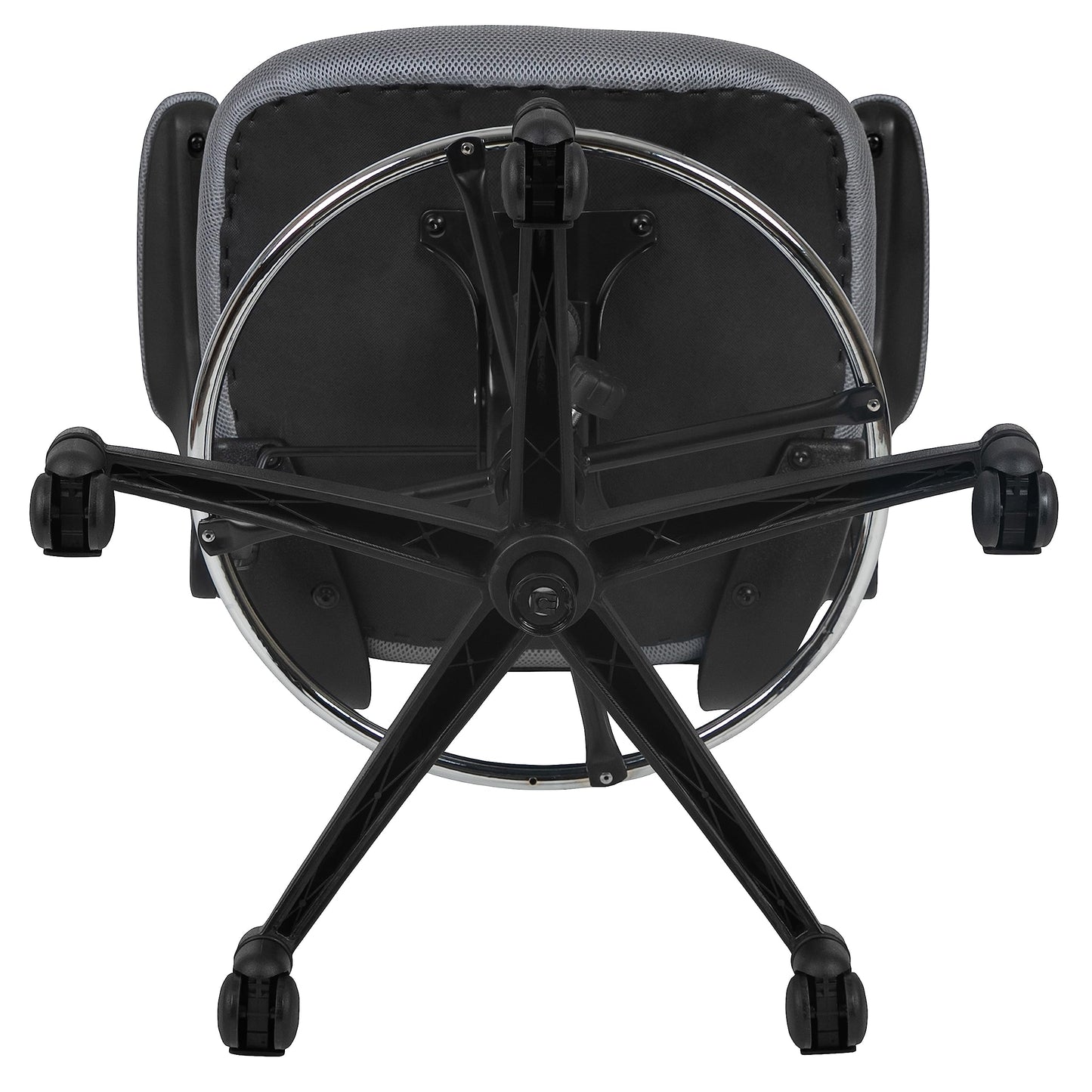 Flash Furniture Kelista Mid-Back Swivel Office Chair with Adjustable Seat Height, Ergonomic Mesh Desk Chair with Flip-Up Armrests, Dark Gray
