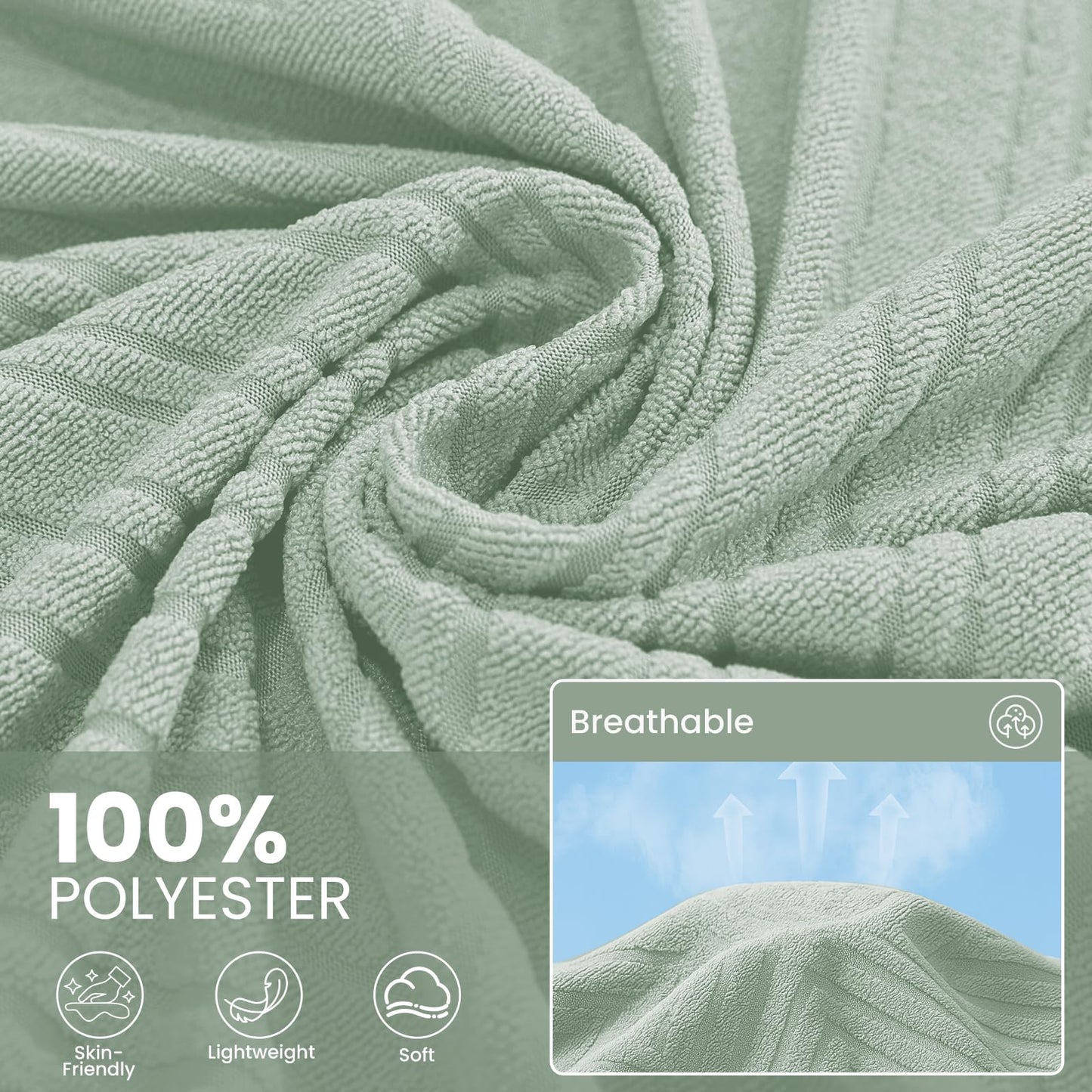 CYCMACO Sectional Couch Covers for Dogs 2 Pieces, Pet Couch Covers for Sectional Sofa, Washable L Shaped Couch Cover, Couch Furniture Protector (X-Large: 78" x 110" + 78" x 118", Light Green)