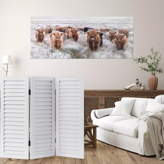 SOFE Wood Short Room Divider 3 Panel, 2.6 Ft Tall Shutters Folding Divider for Room Separation, White Room Partitions and Dividers Freestanding, Foldable Wall for Home Bedroom Office