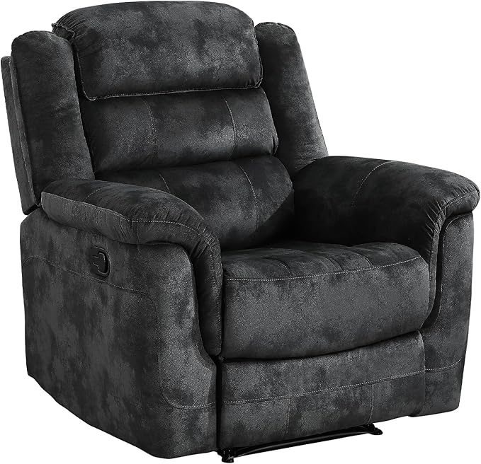 EBELLO Manual Recliner Chair, Soft Fabric Recliner Sofa