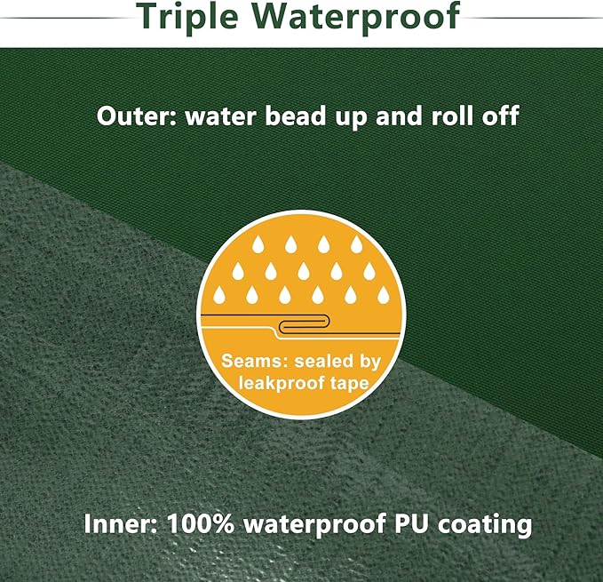 Favoyard Patio Chair Cushions 24 x 24 x 4 Inch Waterproof Outdoor Seat Cushions