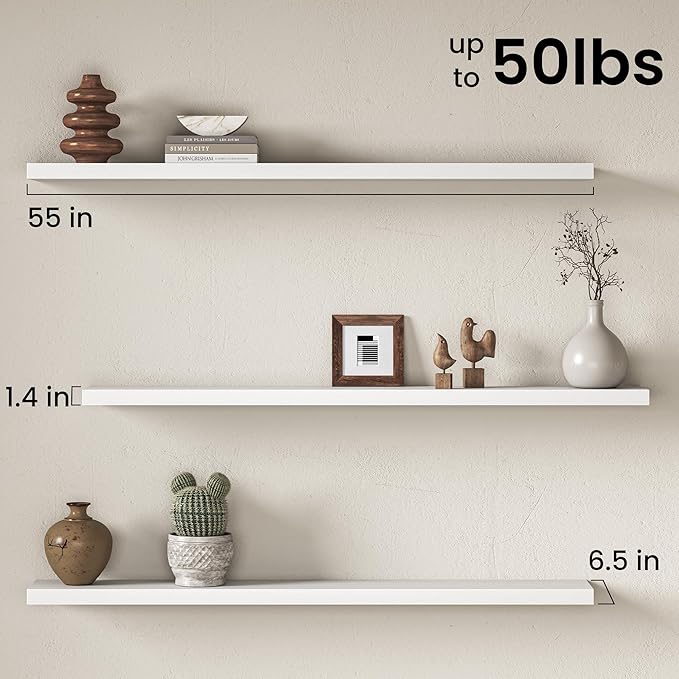 Fun Memories 55 Inch Floating Shelves