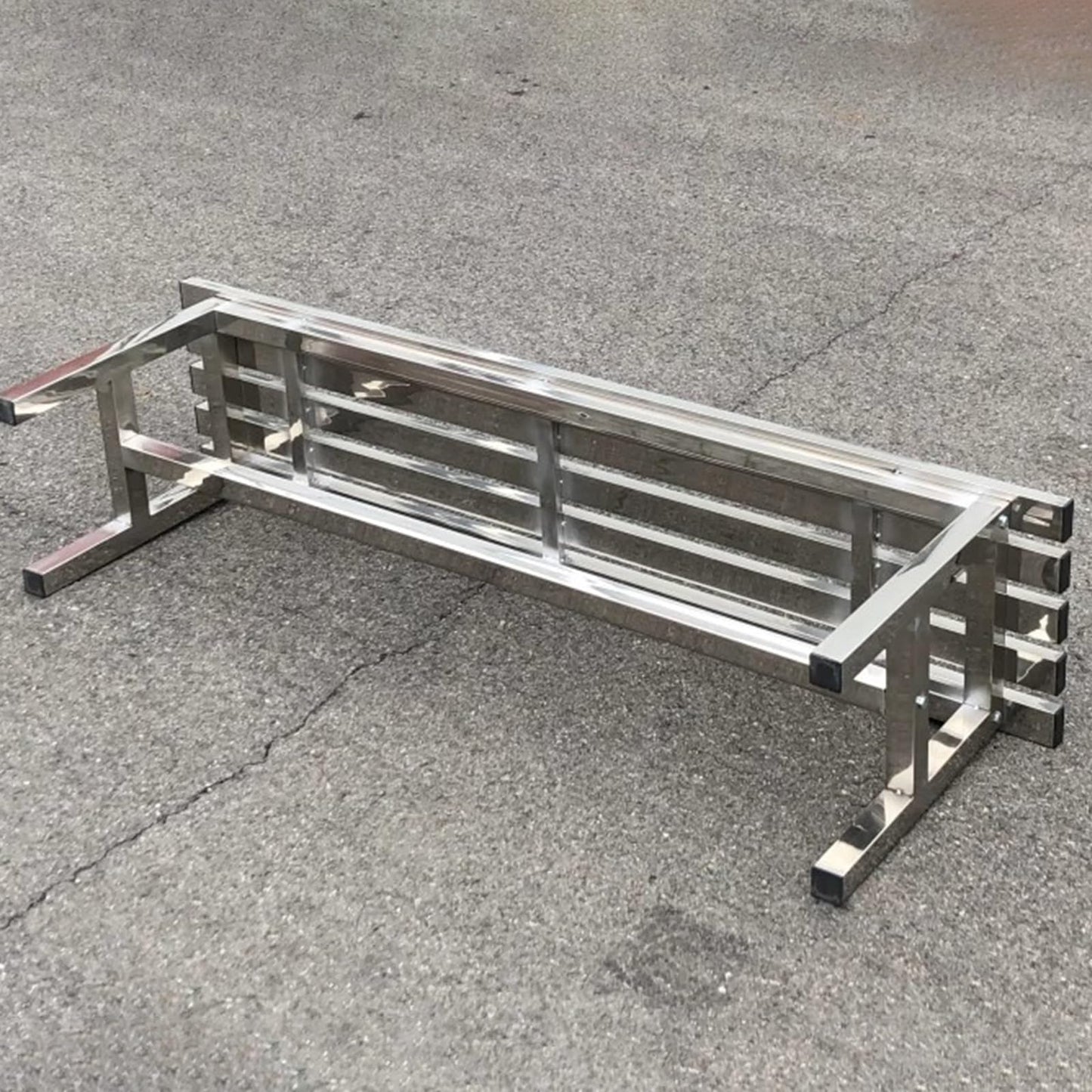 Heavy Duty 304 Stainless Steel Outdoor Bench - Weatherproof Backless Garden Seat for Patio, Lawn, Yard, School - Supports 660 lbs (70.86"/180cm),70.86"/180cm