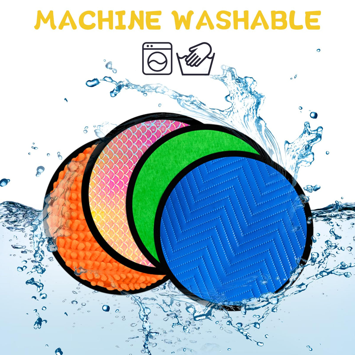 Bouiexye 10 Sets Sensory Mats for Autistic Children Textured Sensory Tiles Sensory Toys Babies and Toddlers with Sensory Issues Tactile Sensory Walls Fidgeting Educational Activity (Round)