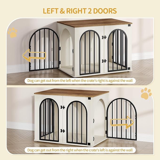 Hzuaneri 26.8'' Wooden Dog Crate Furniture, Indoor Dog Kennel Dogs Cage
