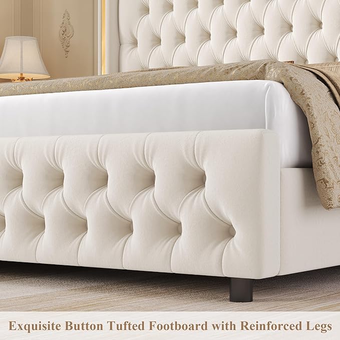 Keyluv King Smart LED Bed Frame