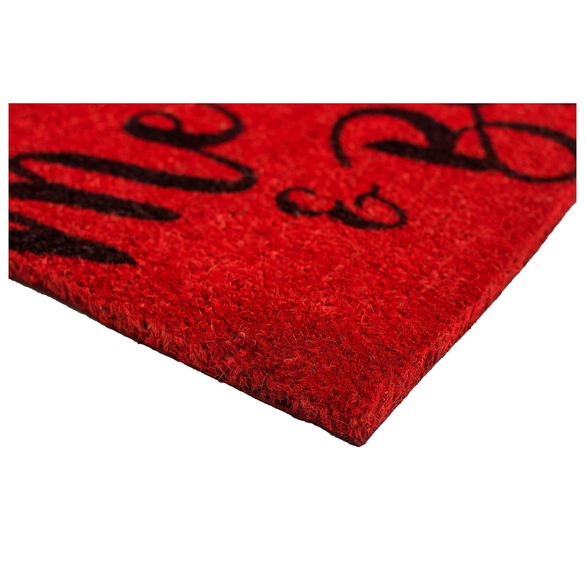 Calloway Mills 104973048 Merry & Bright Doormat, 30" x 48", Red/Black