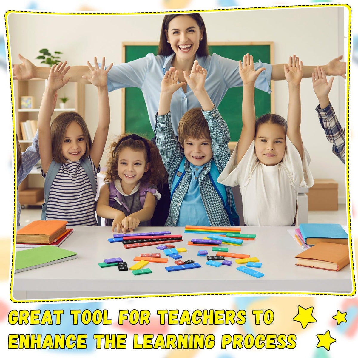 Sayglossy 8 Sets Fraction Tiles Sets for Math Fraction Manipulatives Montessori Math Materials EVA Foam Algebra Tiles Games for Classroom Teaching Aids, Homeschool Supplies