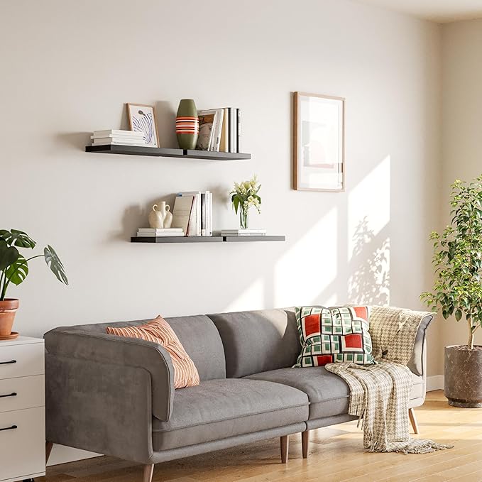 YUFLINX 16’’Black Floating Shelves