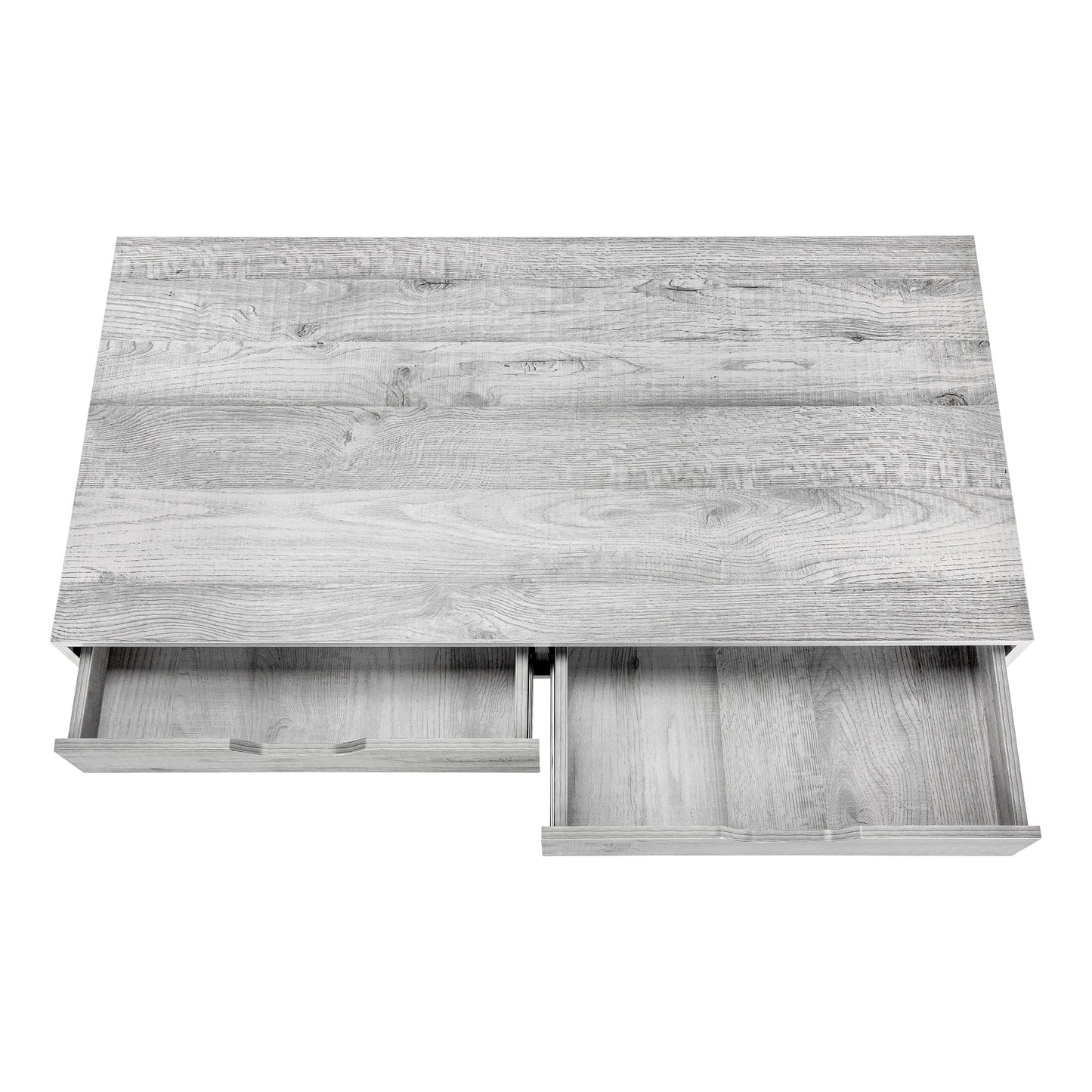 Monarch Specialties I 7553 Computer Desk, Home Office, Laptop, Storage Drawers, 48" L, Work, Metal, Laminate, Grey, Black, Contemporary, Modern