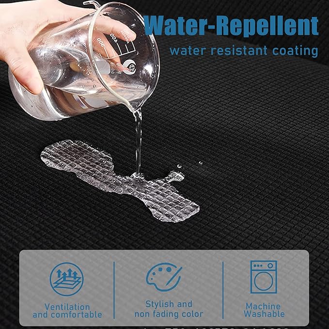 Water Repellent Couch Cushion Cover 3 Pieces Sofa Seat Cushion Covers, Stretch