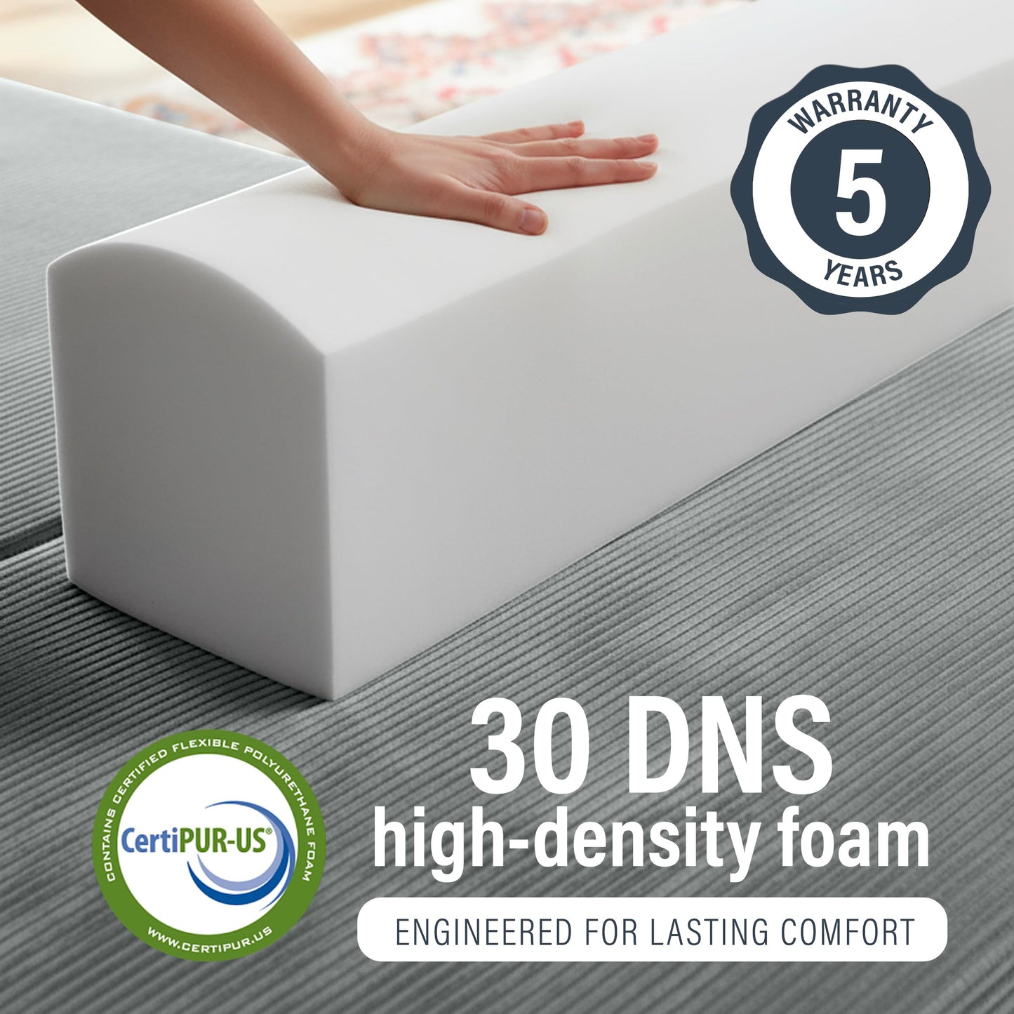 Boneless Couch Sofa Bed - 82" Modular Corduroy Convertible Sleeper Sofa for Living Room – 3 Seater Folding Couch Bed, Pet-Friendly Removable Washable Covers, CertiPUR-US Foam | Tuft&Finch - Light Grey
