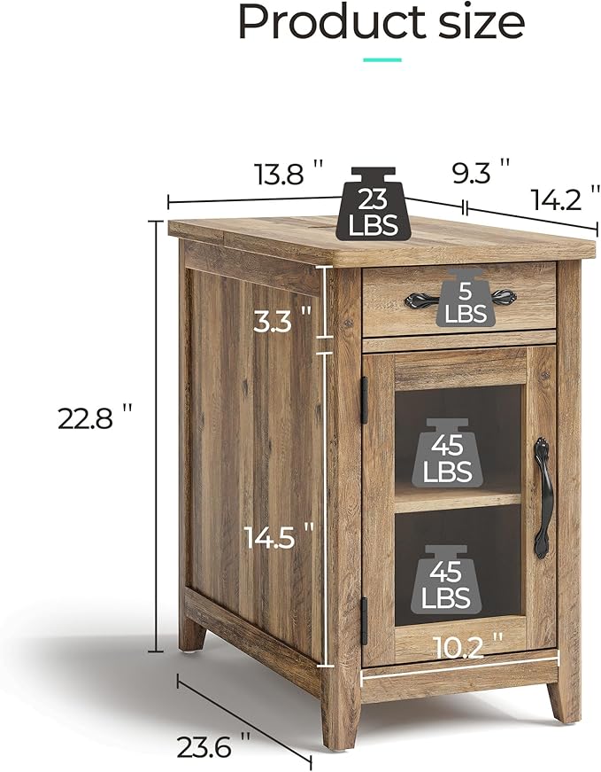 LINSY HOME End Table Set of 2