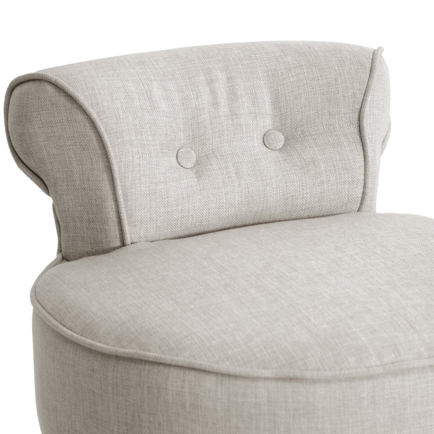 Baxton Studio Millani Linen Modern Lounge Stool, Beige