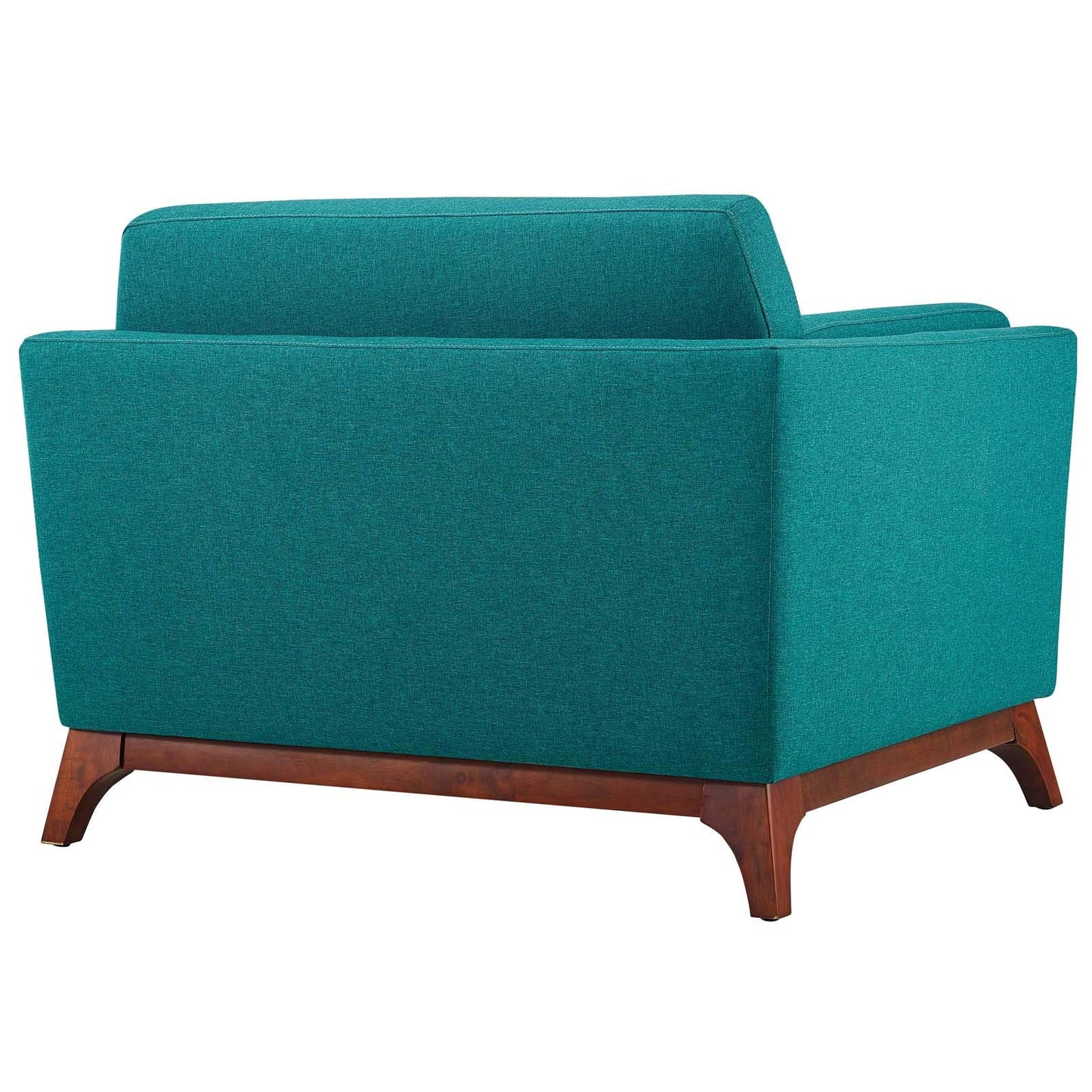 Modway Chance Mid-Century Modern Upholstered Fabric Accent Lounge Arm Chair In Teal