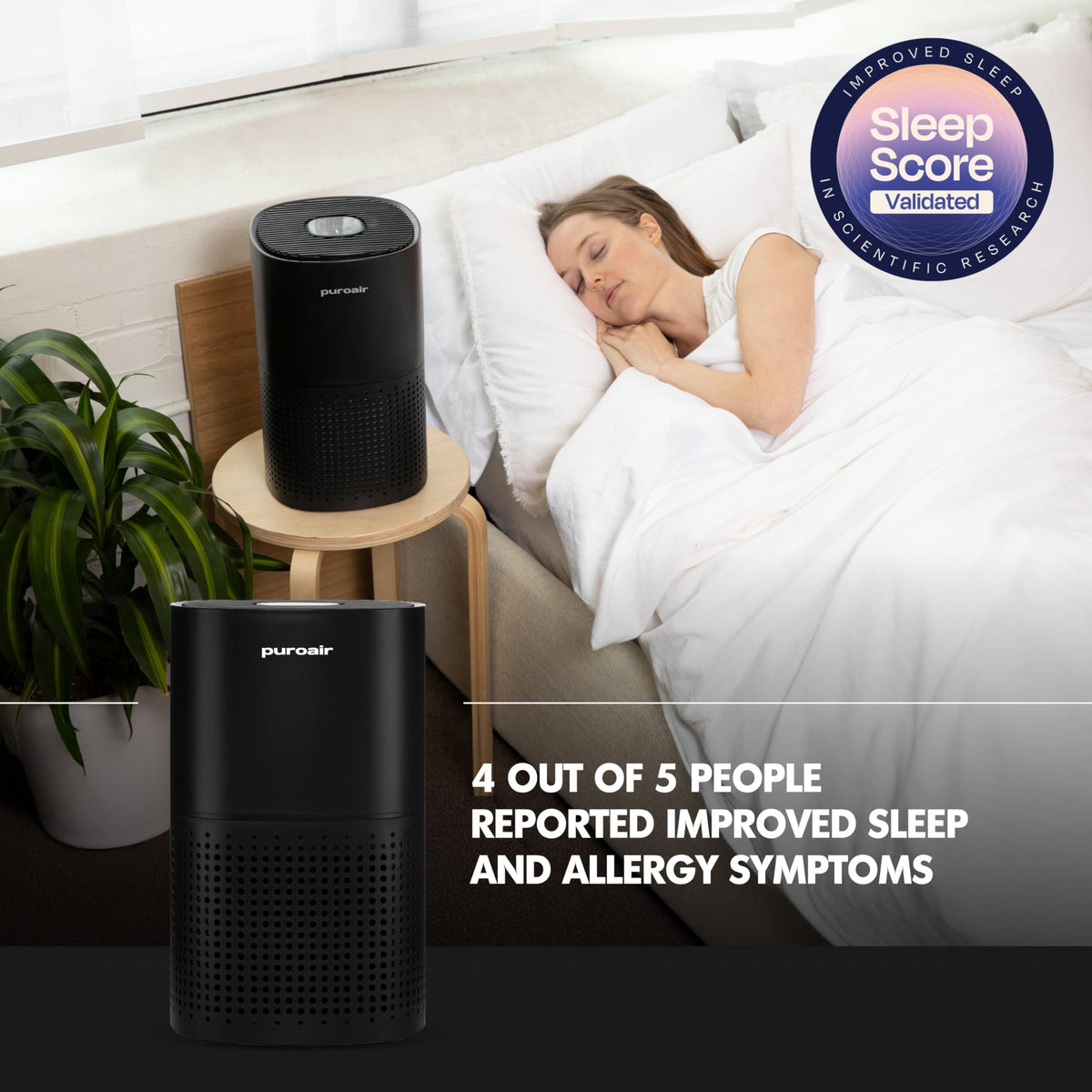PuroAir 240 HEPA Air Purifiers for Home Large Rooms - Covers Up to 1,000 Sq Ft - Filters Up to 99.9% of Pollutants, Smoke, Pollen, Dust - Quiet HEPA Air Filter - Air Purifiers for Bedroom (2 Pack)