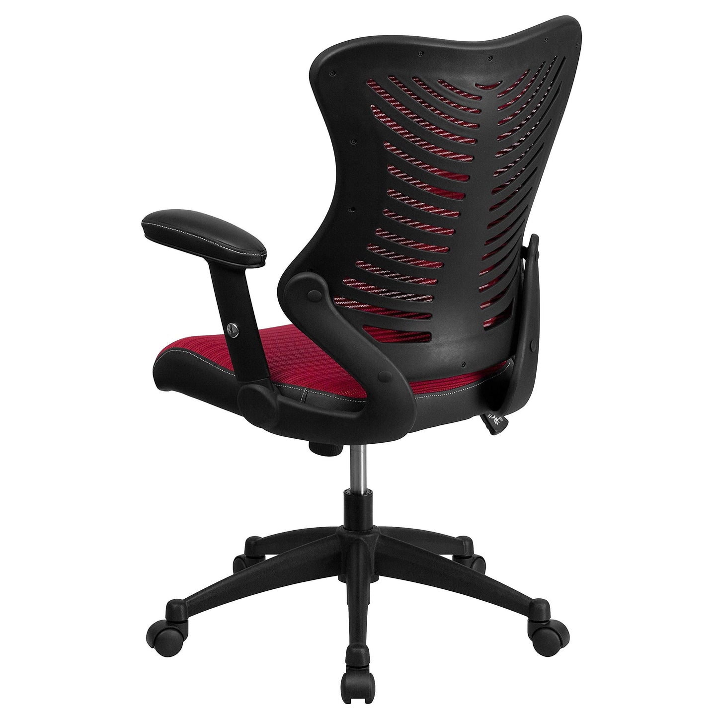 Flash Furniture Kale High Back Designer Burgundy Mesh Executive Swivel Ergonomic Office Chair with Adjustable Arms