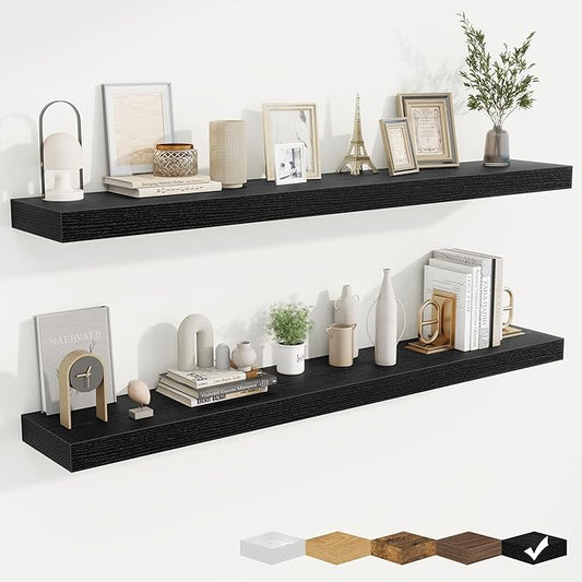 fuqing Floating Shelves for Wall, Wall Mounted Wood Floating Shelf