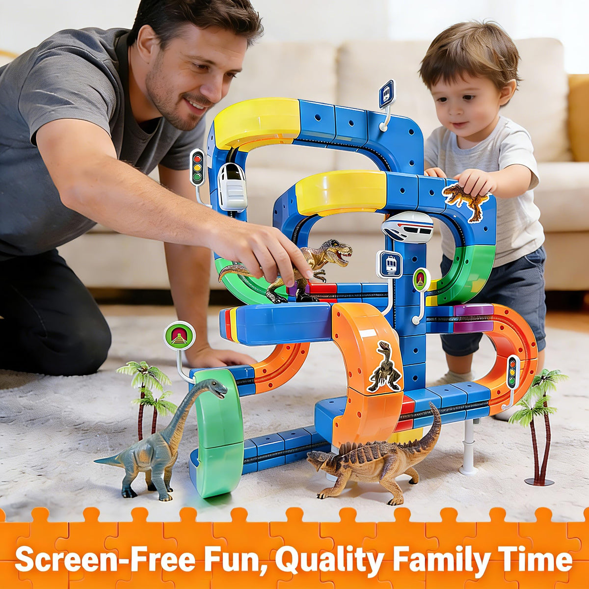 3D Gravity-Defying Electric Train Set – 140 Pcs DIY Flexible Cube Track, Build Any Track You Imagine, Safe & Durable STEM Toy for Kids 3-12, Encourages Creativity & Problem-Solving
