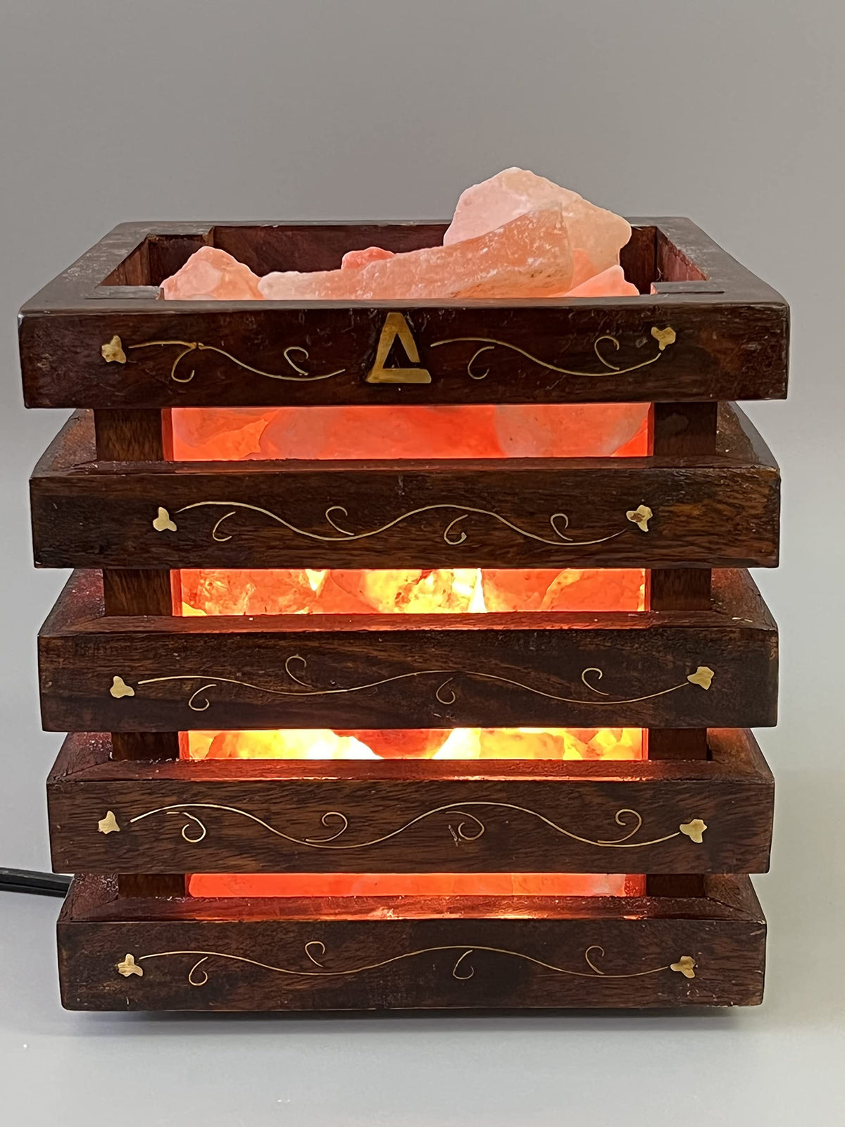 NatureBoost Wooden Basket Himalayan Pink Salt Lamp, Dimmable, Classic Design, Extra Pair of Bulb, Unique Gift idea