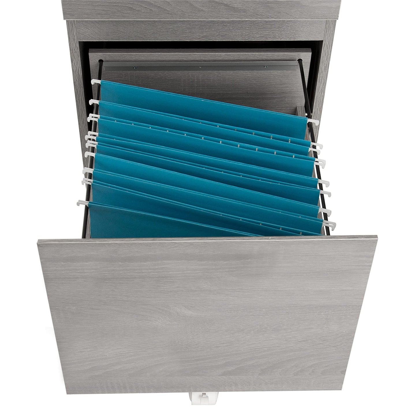 Techni Mobili Rolling Lock and Storage 2 Drawer Vertical Filing Cabinet, 15.75" L x 17.75" W x 23" H,Grey