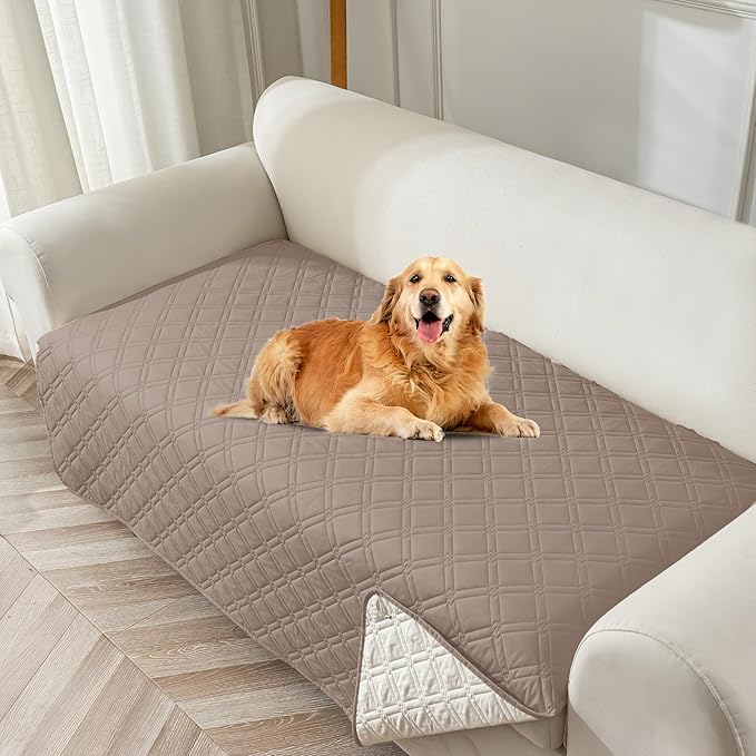 Genina Waterproof Couch Cover, Washable Anti-Slip 67 inch Sofa Covers