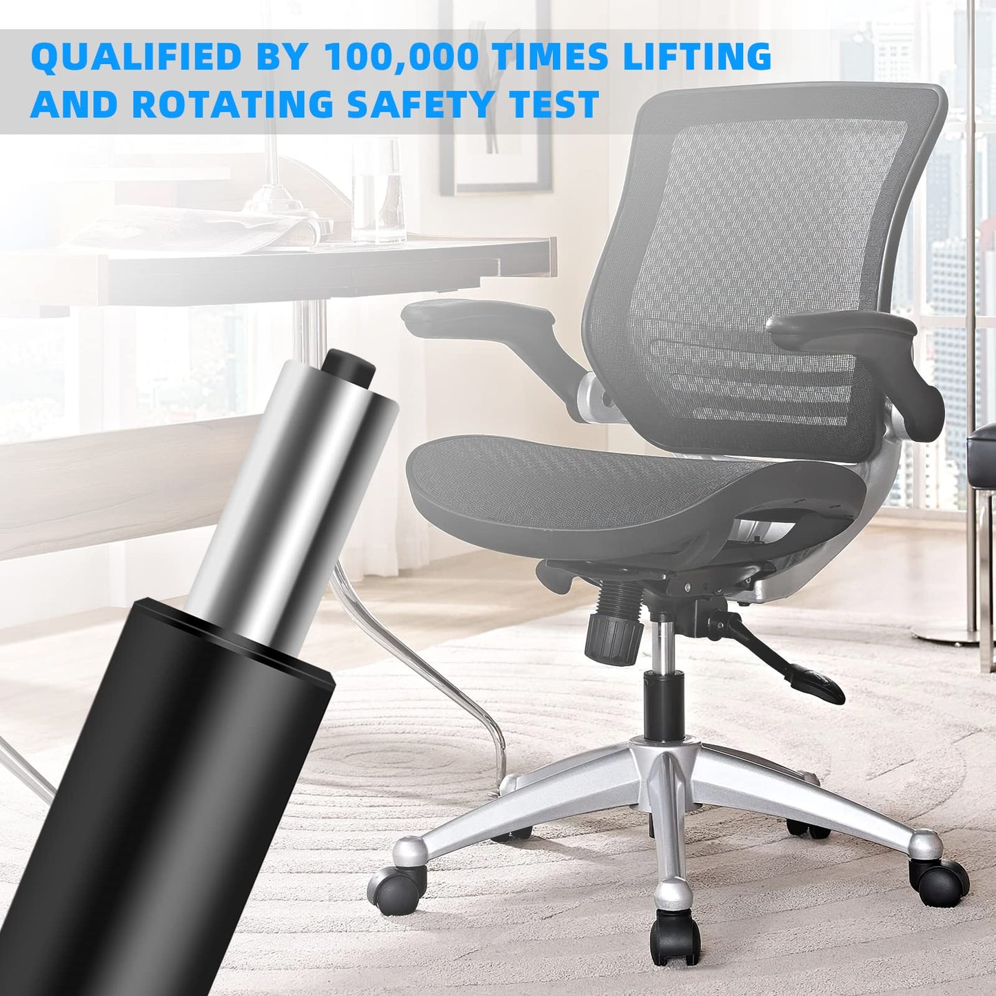 Omyoffice Adjustable Gas Lift Cylinder for Office Chairs, Black, 1000LBS Capacity