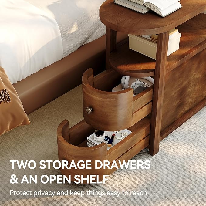 LITTLE TREE Solid Wood End Table Set 2