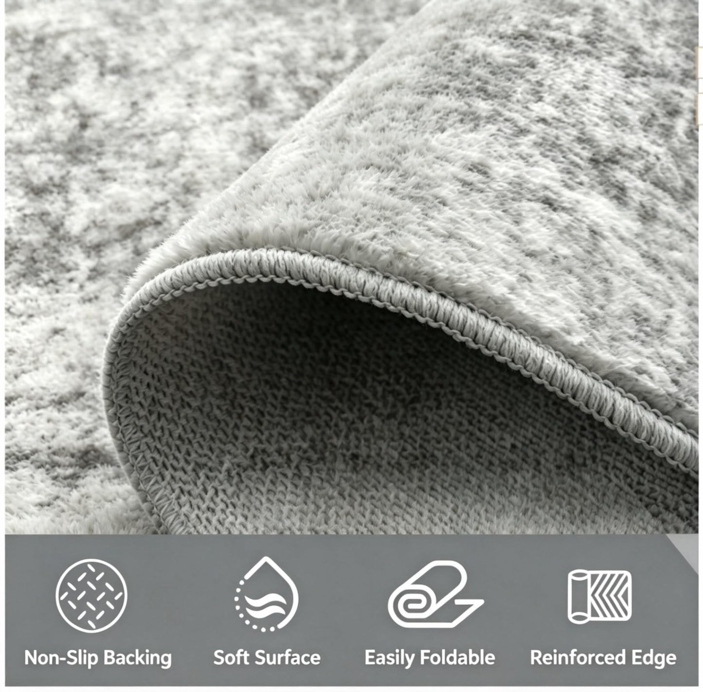Syrlfar 8x10 Area Rugs Washable Living Room Rug-No Slip Soft Carpets Modern Abstract Indoor Floor Stain Resistant Large Carpet for Bedroom Dining Room Farmhouse Nursery Home Office Grey