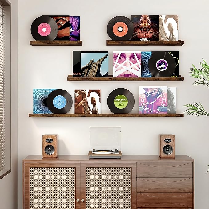 Floating Shelves for Wall, 36 inch Wood Floating Shelves Set of 2, Picture