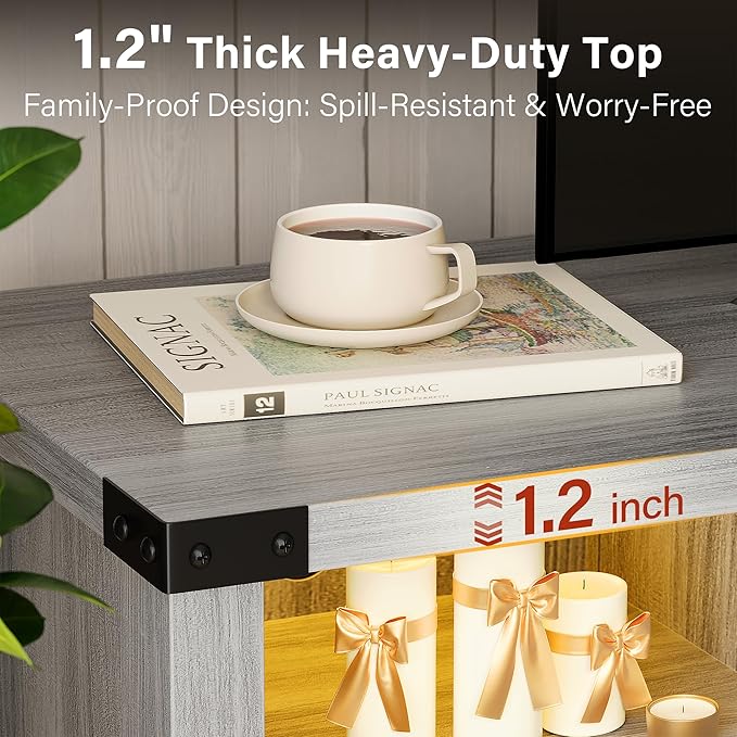 YESHOMY LED Fireplace TV Stand