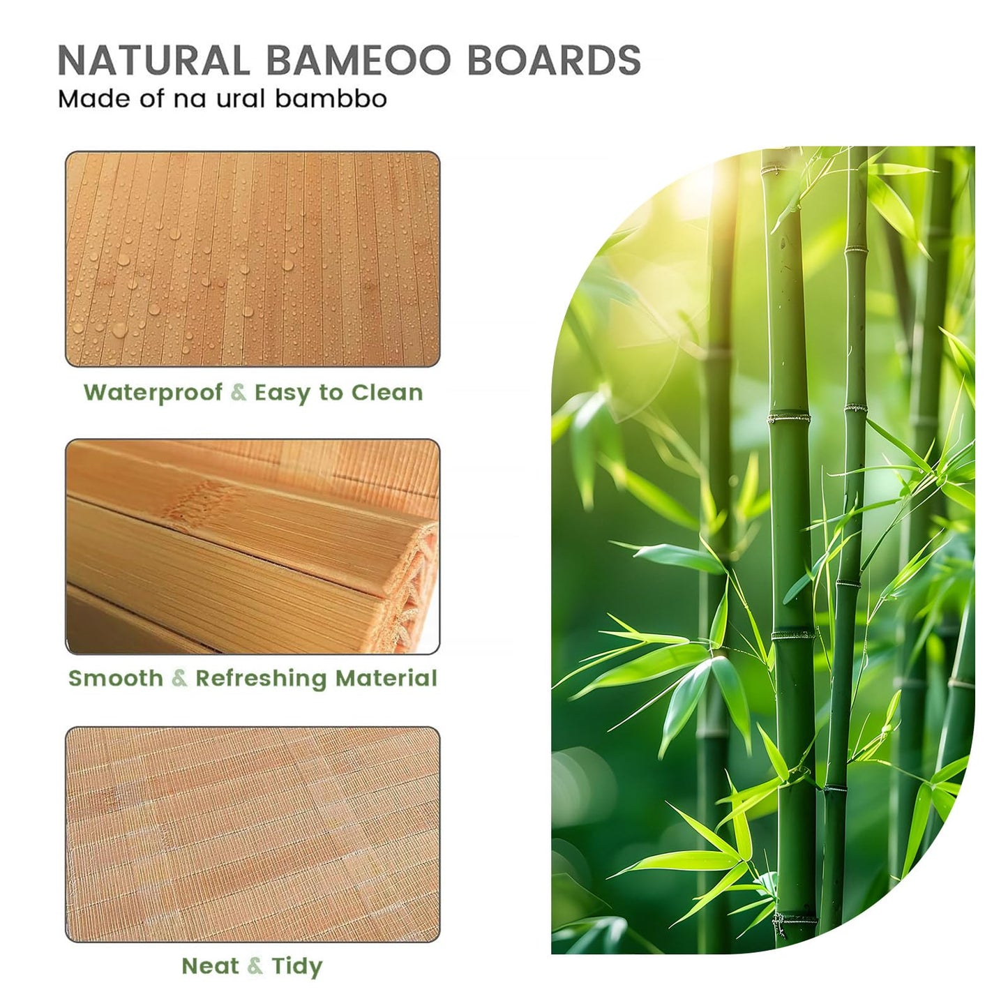 Natural Bamboo Wall Panel for Interior Decor - 7.8 ft x 1.3 ft (94" x 15.6") Narrow Slat Design, Renewable Pole Wrap & Wainscoting Paneling for Walls, Ceiling, Furniture - Raw Bamboo, 1-Pack