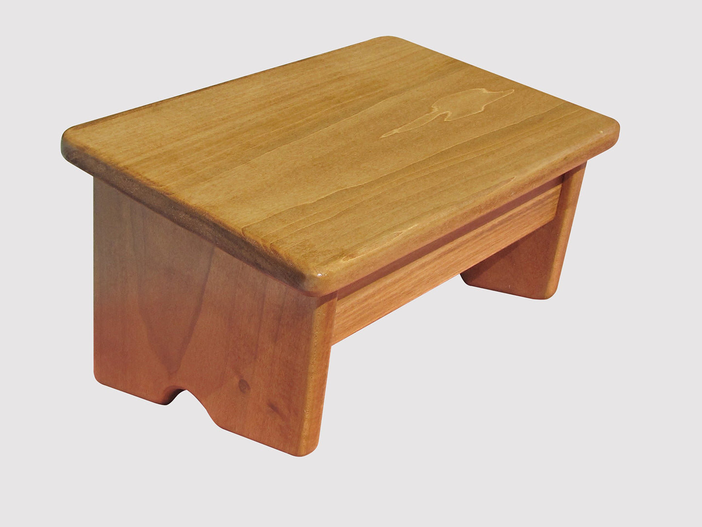 KR Ideas Nursing Foot Stool 6" Tall Poplar Wood (Made in The USA) (Maple Stain)