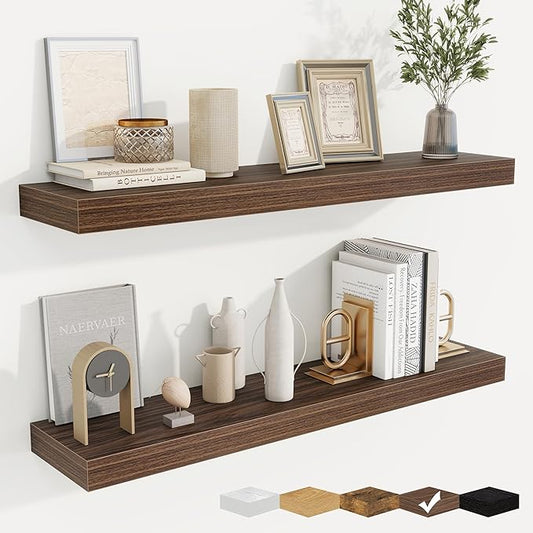 fuqing Floating Shelves for Wall, Wall Mounted Wood Floating Shelf