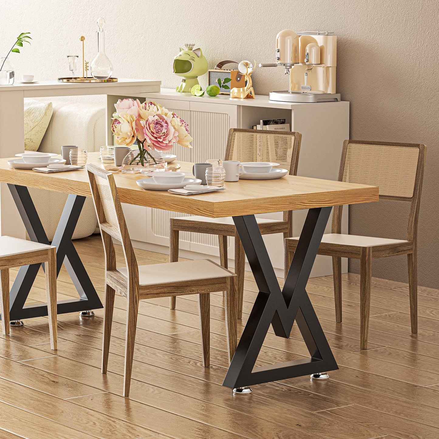 Likapop 36" Metal Coffee Table Legs, Sturdy Black Bench Legs, Suitable for DIY Furniture Legs, Dining Tables, End Table, Chair, Desks, and Benches - 91 cm H x 45 cm W, Set of 2 (36" V-Type)