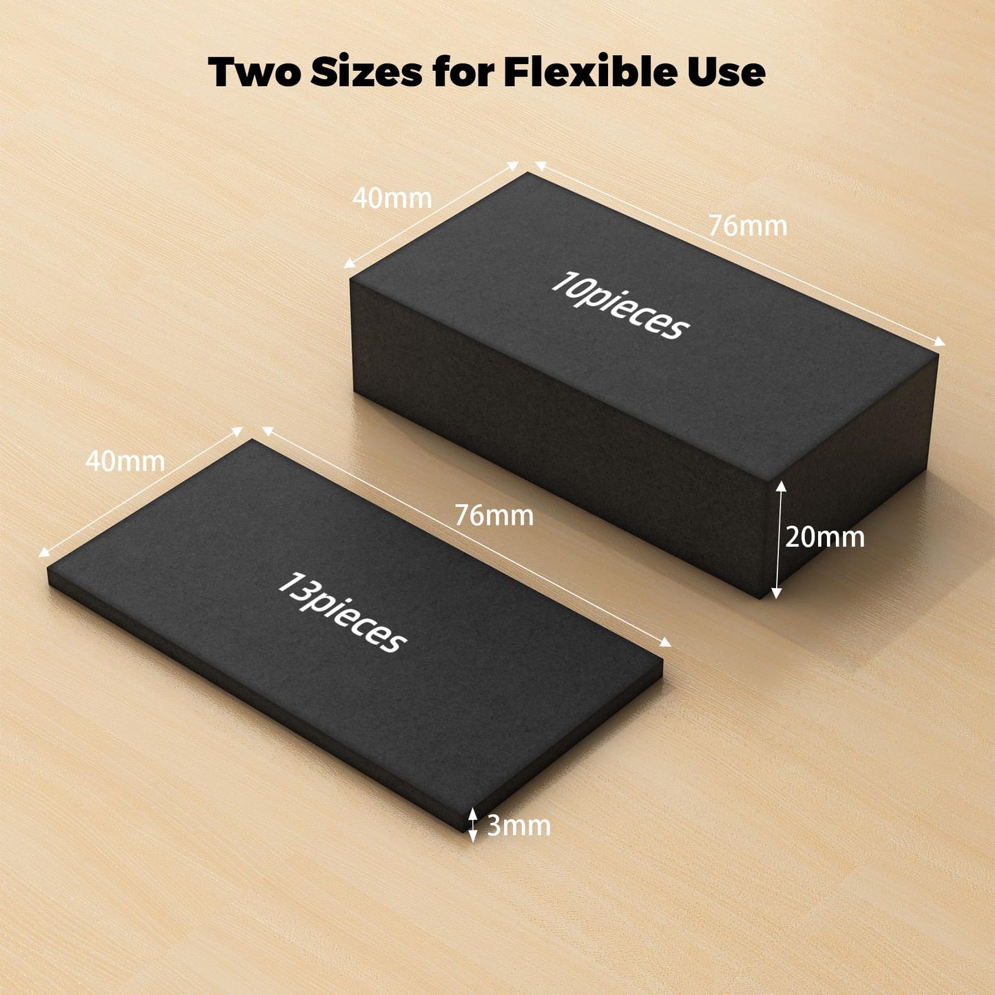 LveSunny Furniture Wall Protectors, LveSunny 23Pcs EVA Foam Headboard Stoppers for Wall, Bed Stoppers for Headboard, 10Pcs (20mm Thick)+13Pcs (3mm Thick) Couch Wall Protector, Black Headboard Bumper