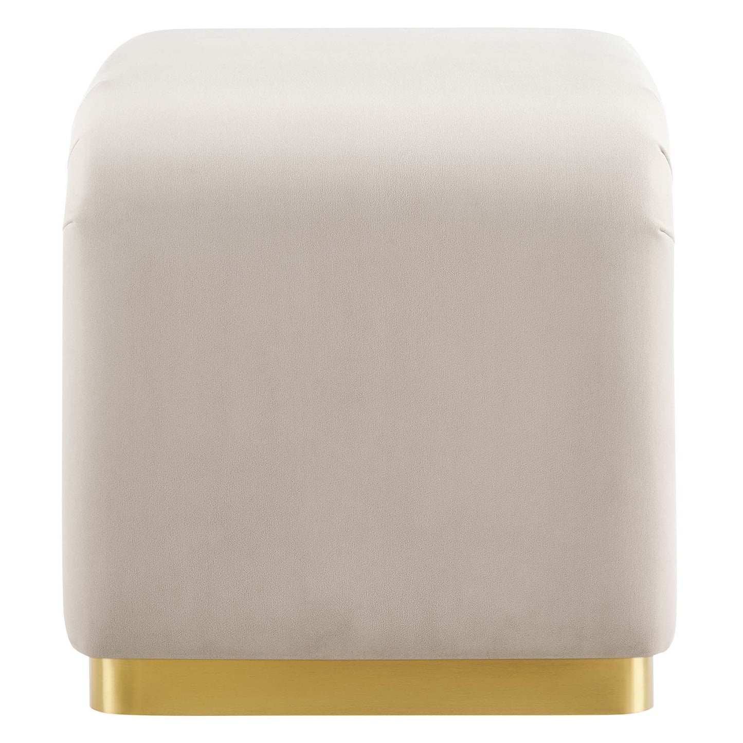 Modway EEI-6733-BRA-ALM Koda Performance Velvet Waterfall Stool, Brass Almond