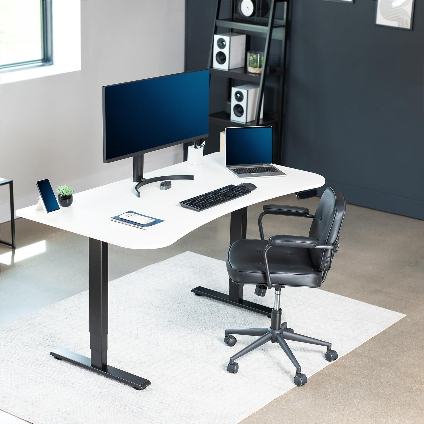 VIVO 63 x 32 inch Universal Table Top for Standard and Sit to Stand Height Adjustable Home and Office Desk Frames, 3 Section Desktop, White, DESK-TOP1W