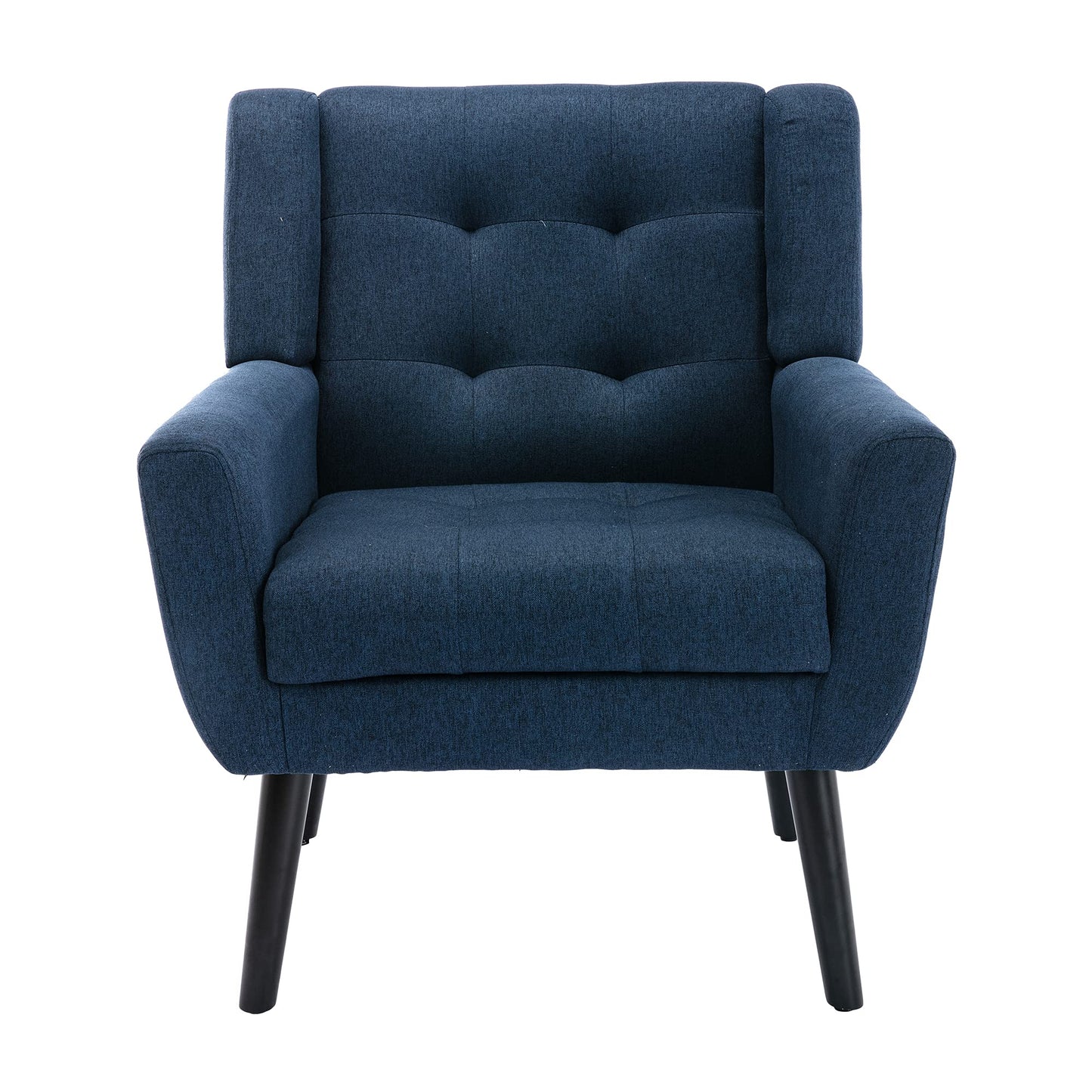 SPOFLYINN Armchair, Living Room Curved Back, Velvet Cushion, 250 Lbs Weight Capacity Ergonomics Accent Chair, Single Sofa for Bedroom 1 Upholstered 1 48.29 Blue 48.29 L-Shape