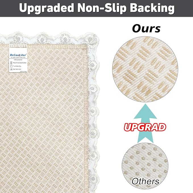 Couch Arm Covers, Couch Cover, Non-Slip Lace Armrest Covers, Headrest/Backrest