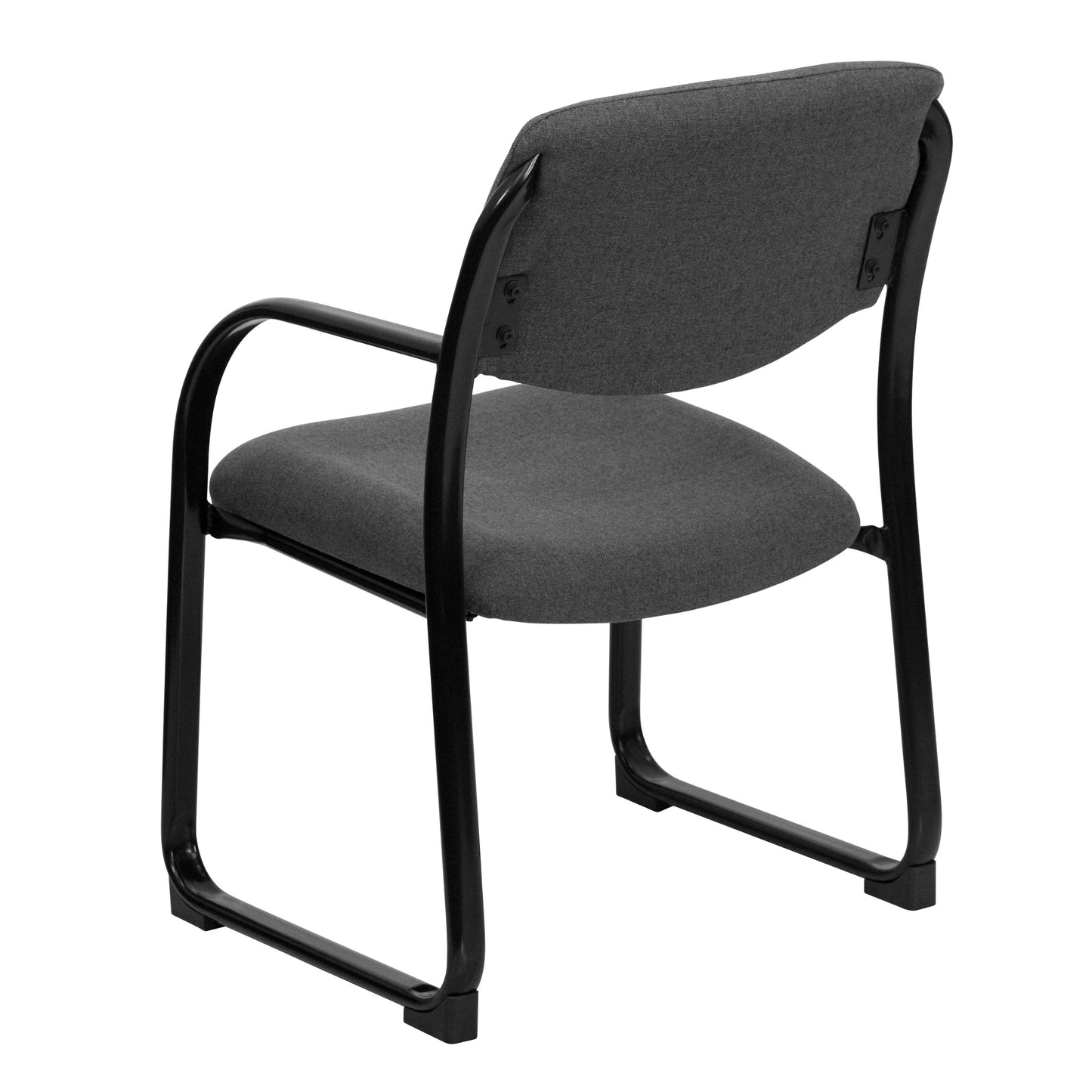 Flash Furniture Richie Gray Fabric Executive Side Reception Chair with Sled Base