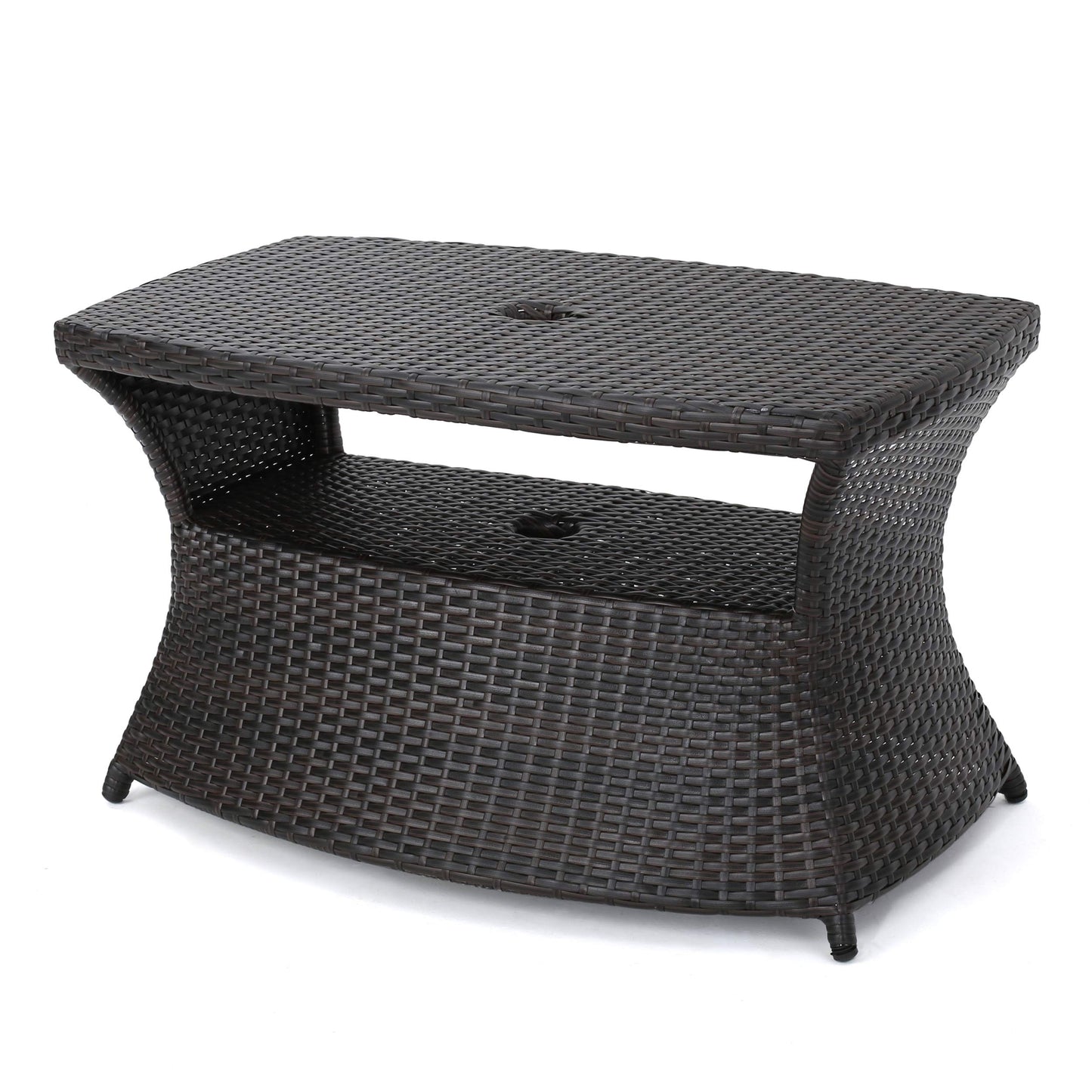 Christopher Knight Home Berkeley Outdoor Wicker Side Table, Multibrown