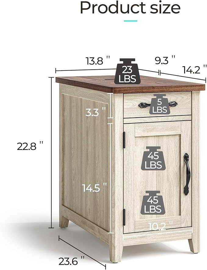 LINSY HOME End Table Set of 2
