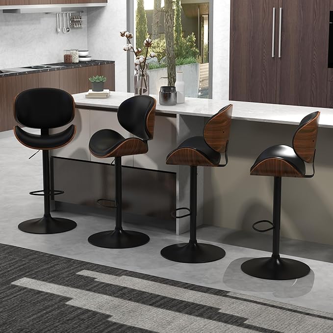 civama Bar Stools Set of 6 for Kitchen Counter, Adjustable Bar Height Chairs