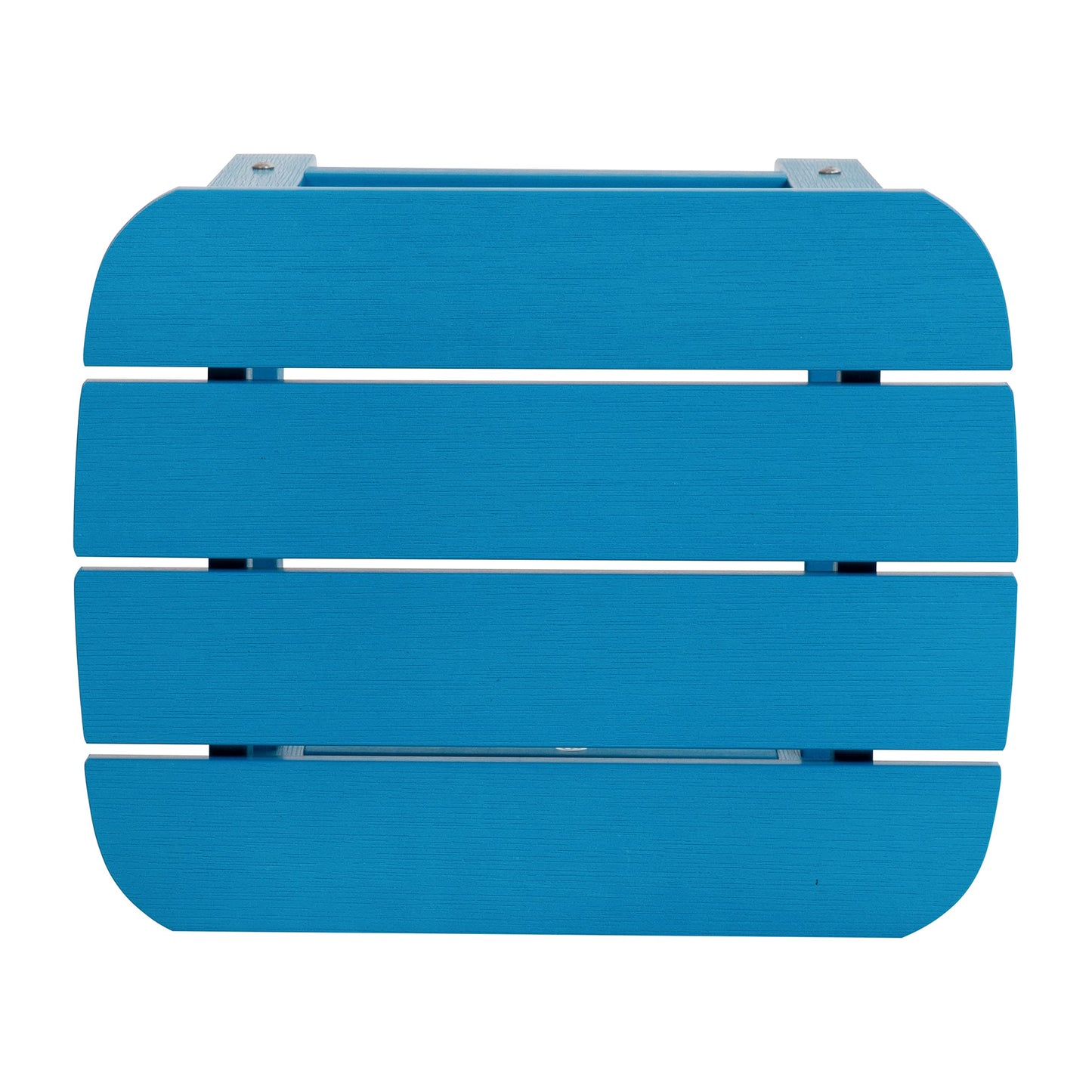 Flash Furniture Charlestown Tiered Commercial Poly Resin Adirondack Side Table - Blue - All-Weather - Indoor/Outdoor