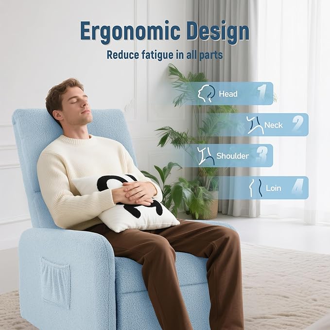 Korser 360° Rocking Chair, Nursery Rocker Chair