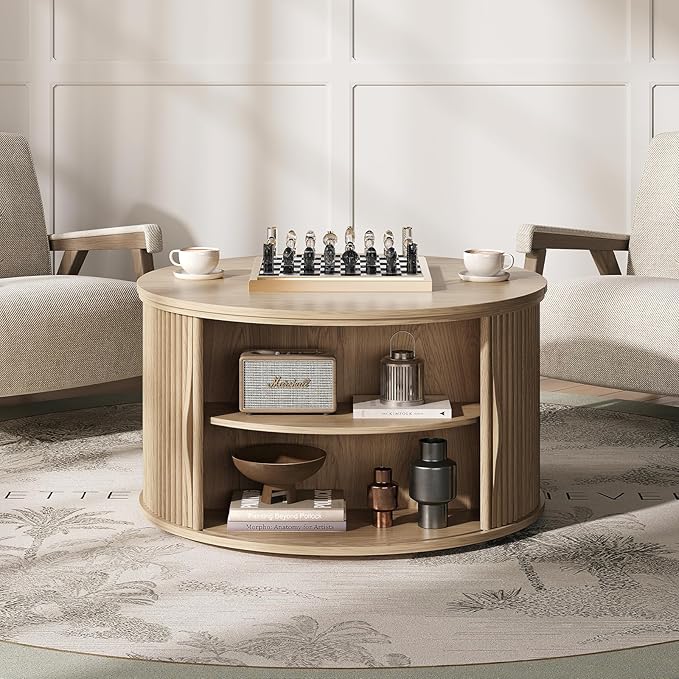 JOINICE 31.5" Round Lift Top Coffee Table