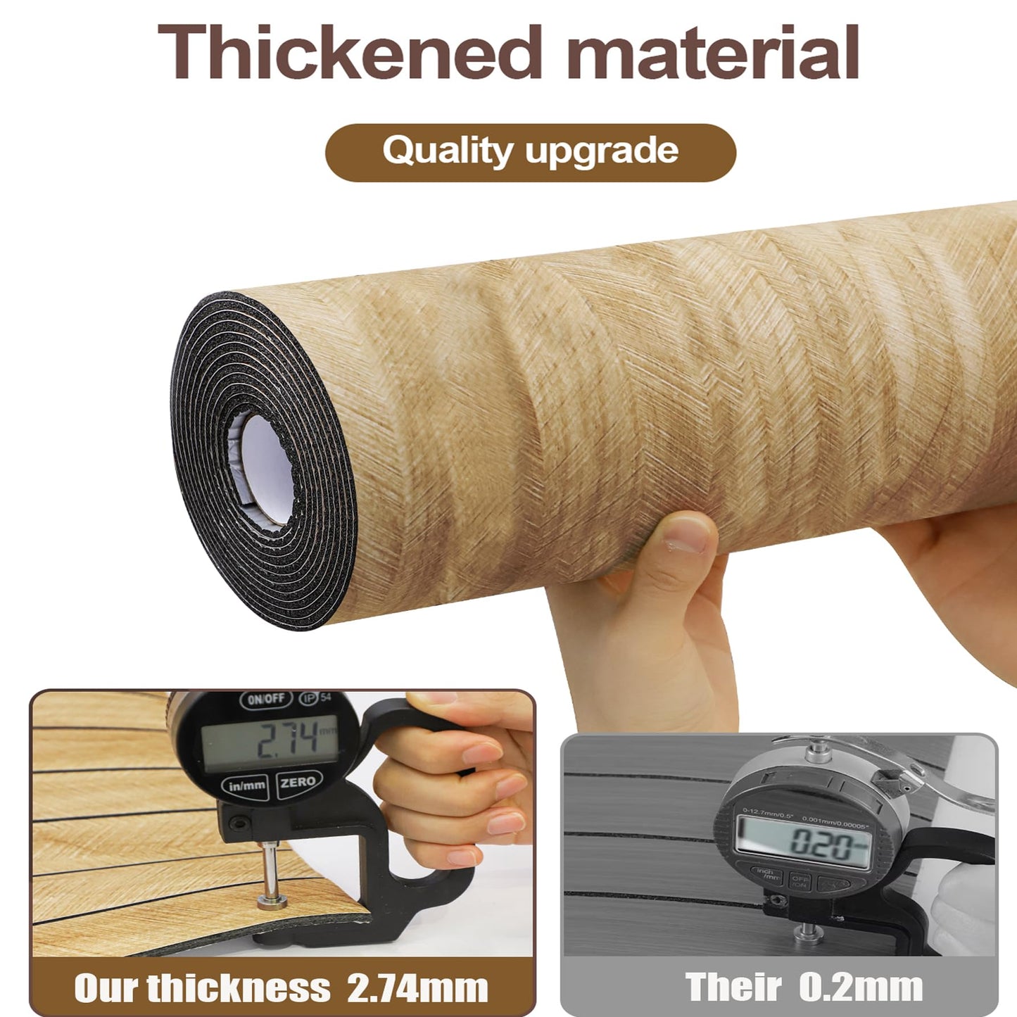 Chejiaye Wood Grain Peel and Stick 3D Wall Panel -15.75"x118"Soundproof Self-Adhesive Wall Sticker, Removable Thick PVC Slat Contact Paper for Kitchen Bedroom,Ceiling Wall Decoration (Dark Brown)