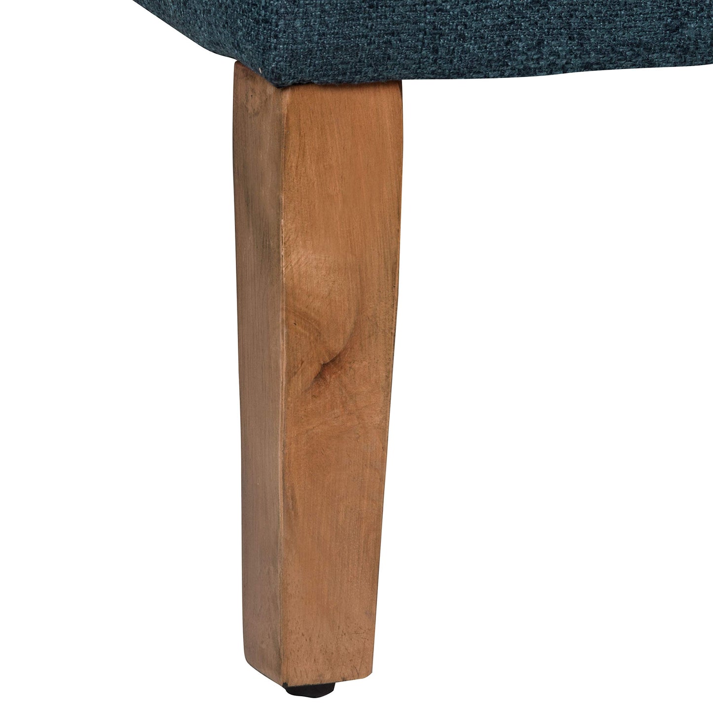 Homepop Home Decor | Upholstered Decorative Storage Ottoman Bench | Ottoman Bench with Storage for Living Room & Bedroom | Decorative Home Furniture, Navy Large